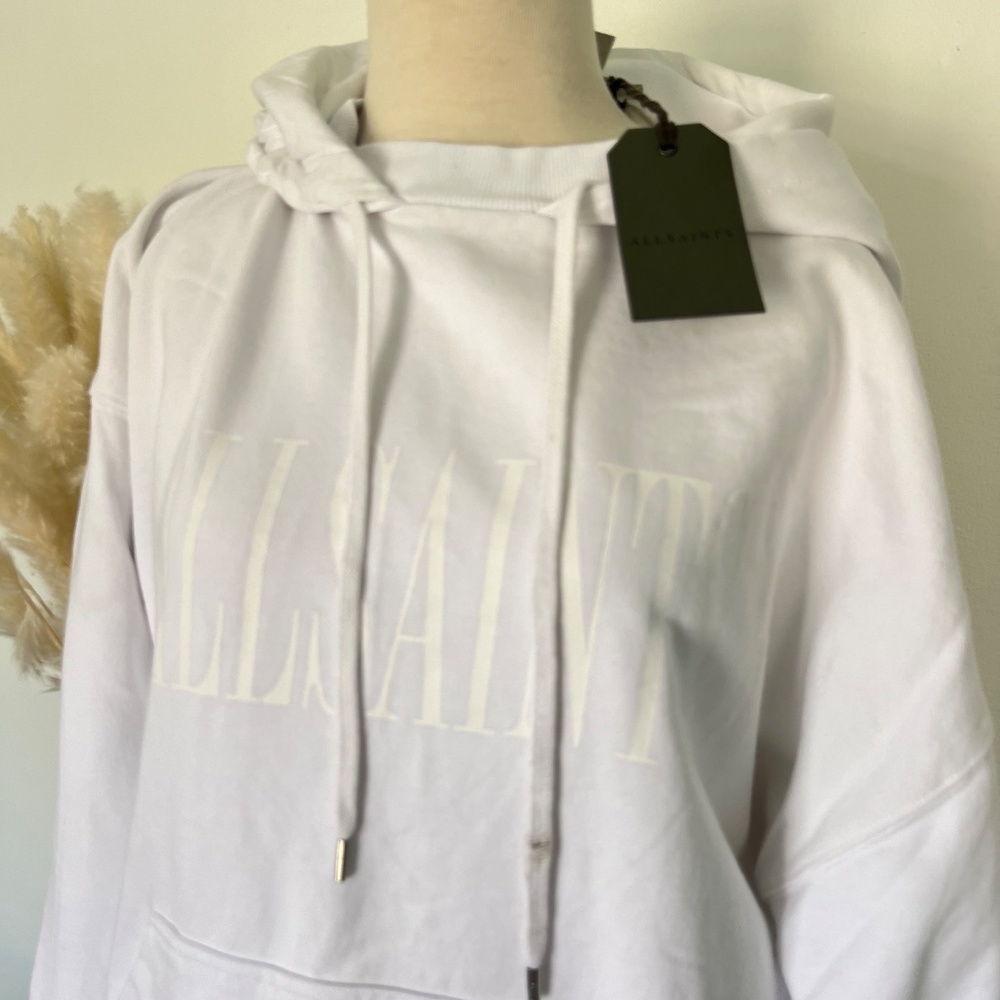 NWT ALL SAINTS ETIE White Hoodie - Picture 2 of 6